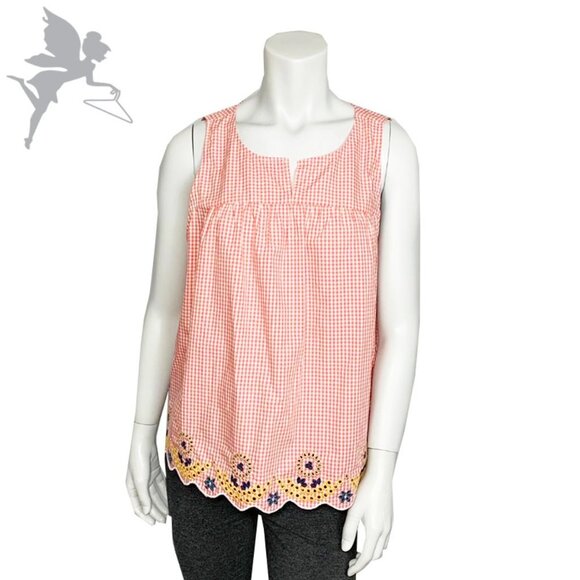 NWT MADEWELL Embroidered gingham top - Picture 3 of 7
